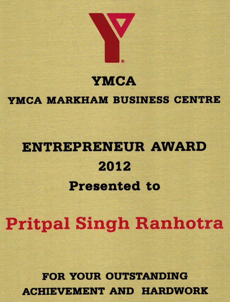 YMCA Award